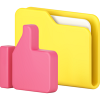 Paper folder document archive form success storage cyberspace send receive realistic 3d icon png