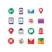 Contact Icon Set Collection Illustration vector