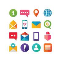 Contact Icon Set Collection Illustration vector