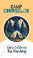 Camp Counselor Card template