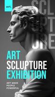 Minimalist Art Sclupture Exhibition Invitation template