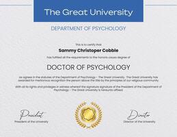 Education Institution higher education certificate template