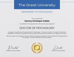 Education Institution higher education certificate template