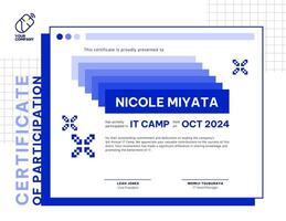 Event Participation or Support Certificate template