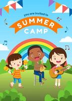 Musical Summer Camp Invitation Card template