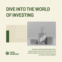 Stock Trading and Crypto Linkedin post template
