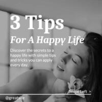 Happy Life Tips and Trick Instagram Post template
