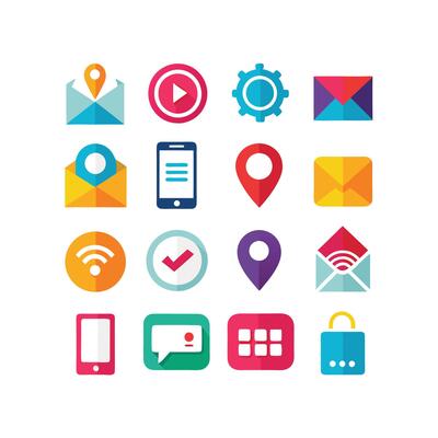 Contact Icon Set Collection Illustration