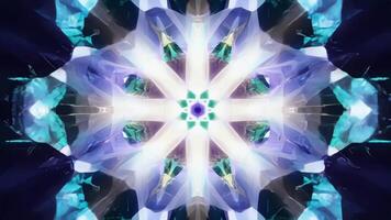 The kaleidoscope comes to life as sparkling particles transform into a kaleidoscopic universe.. video