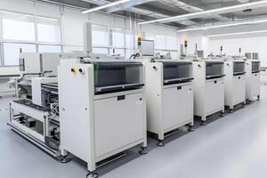 Large offset printing press or magazine running. Neural network photo