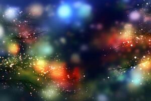 Luxury colorful bokeh background. Abstract lights blur bokeh background. Neural network photo