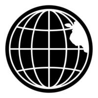 globe black silhouette illustration vector