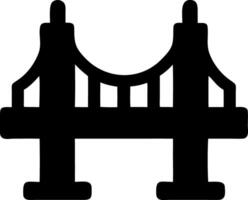 bridge black fill icon vector
