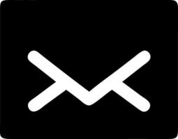 envelope black fill icon vector