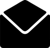 envelope black fill icon vector