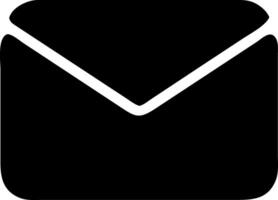 envelope black fill icon vector