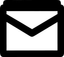 envelope black fill icon vector