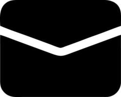 envelope black fill icon vector