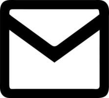 envelope black fill icon vector
