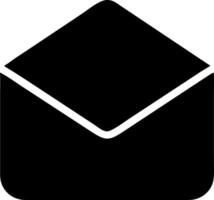 envelope black fill icon vector
