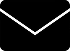 envelope black fill icon vector
