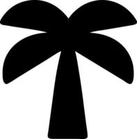 palm tree black fill icon vector