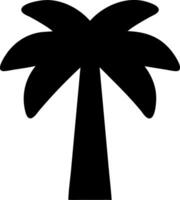 palm tree black fill icon vector