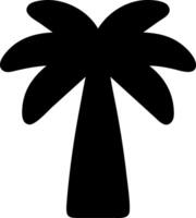palm tree black fill icon vector