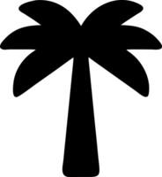 palm tree black fill icon vector