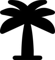 palm tree black fill icon vector