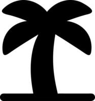 palm tree black fill icon vector