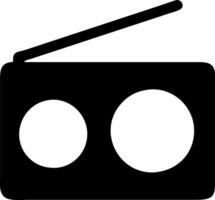 radio black fill icon vector