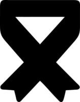 ribbon black fill icon vector
