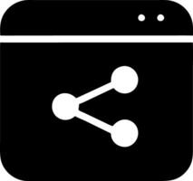 share black fill icon vector