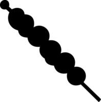 shish kebab black fill icon vector