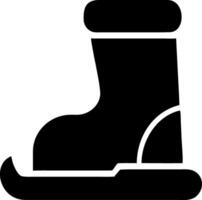 ski boot black fill icon vector