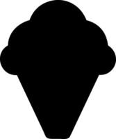 soft serve black fill icon vector