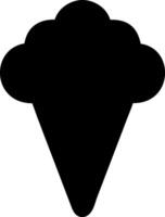 soft serve black fill icon vector