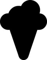 soft serve black fill icon vector