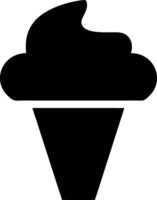 soft serve black fill icon vector