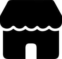 store black fill icon vector