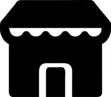 store black fill icon vector