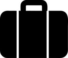 suitcase black fill icon vector