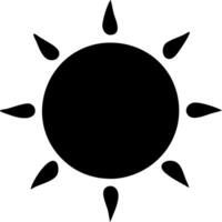 sun black fill icon vector