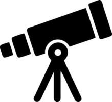 telescope black fill icon vector