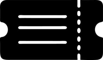 ticket black fill icon vector