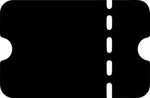 ticket black fill icon vector