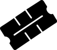 ticket black fill icon vector