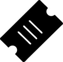 ticket black fill icon vector