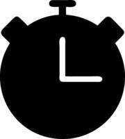 timer black fill icon vector